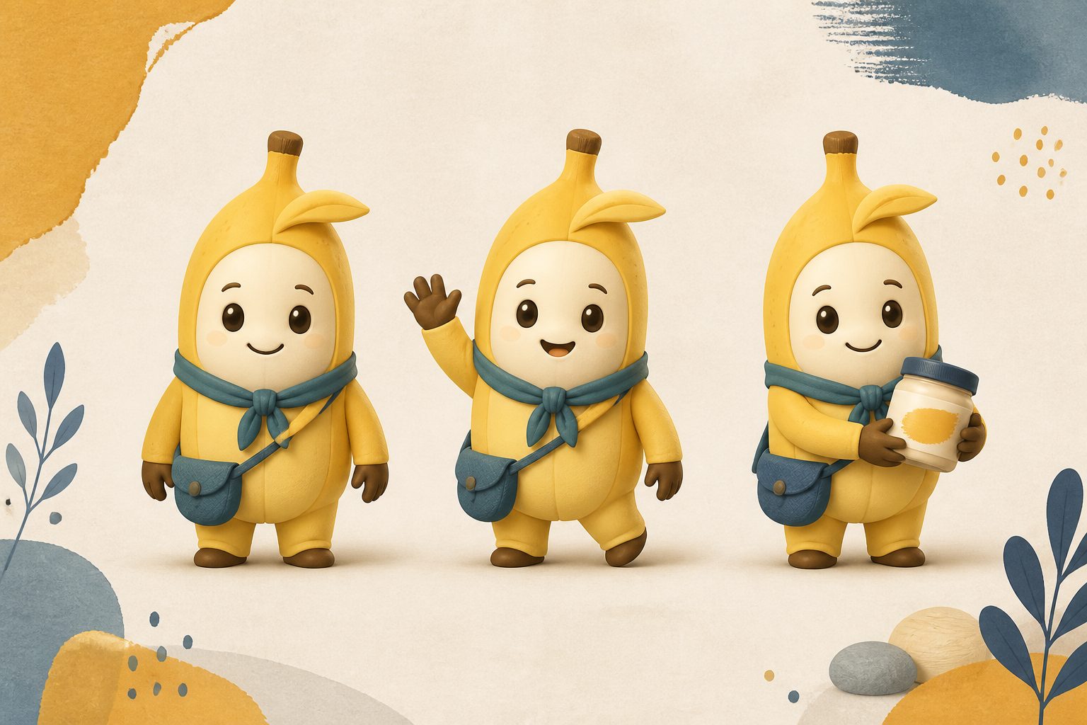 Nano Banana Pro 品牌吉祥物與 IP 角色套件示例